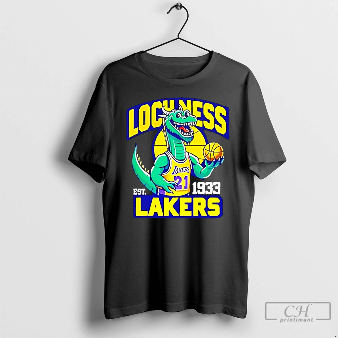 Premium Los Angeles Lakers Lochness Lakers Est 1933 T-Shirts, Hoodie, Sweatshirt | AU18TeeNovaLab.com
