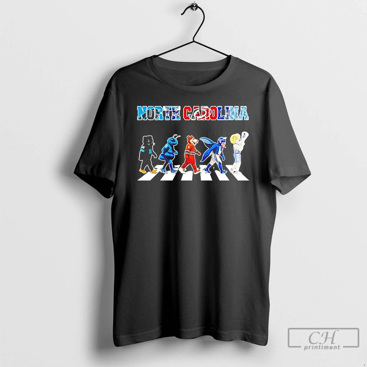 Premium North Carolina Sports Teams Mascot Abbey Road T-Shirts, Hoodie, Sweatshirt | AU18TeeNovaLab.com