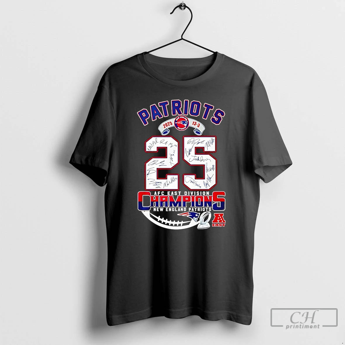 Premium Patriots Afc East Champs 2025 Signatures T-Shirts, Hoodie, Sweatshirt | AU18TeeNovaLab.com