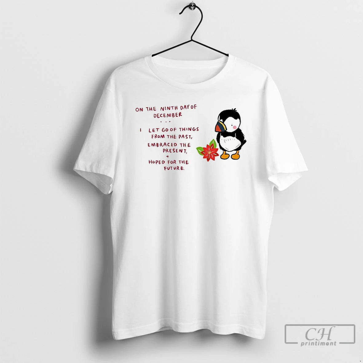 Premium Penguin Christmas On The Ninth Day Of December I Let Go Of Things From T-Shirts, Hoodie, Sweatshirt