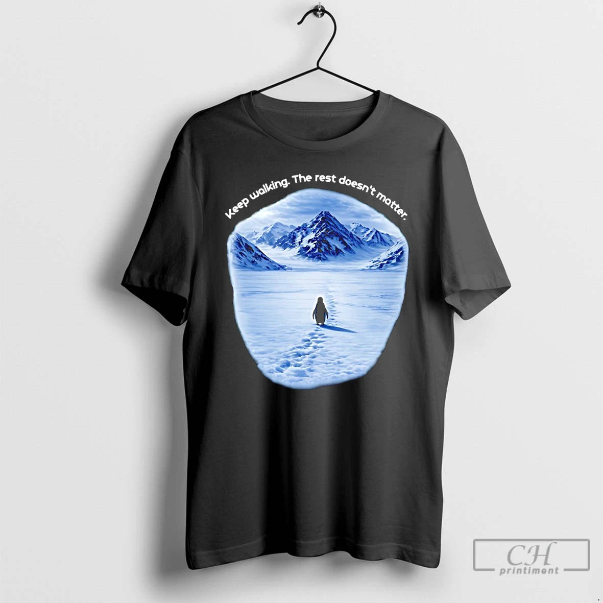 Penguin Keep Walking The Rest Doesnt Matter Graphic