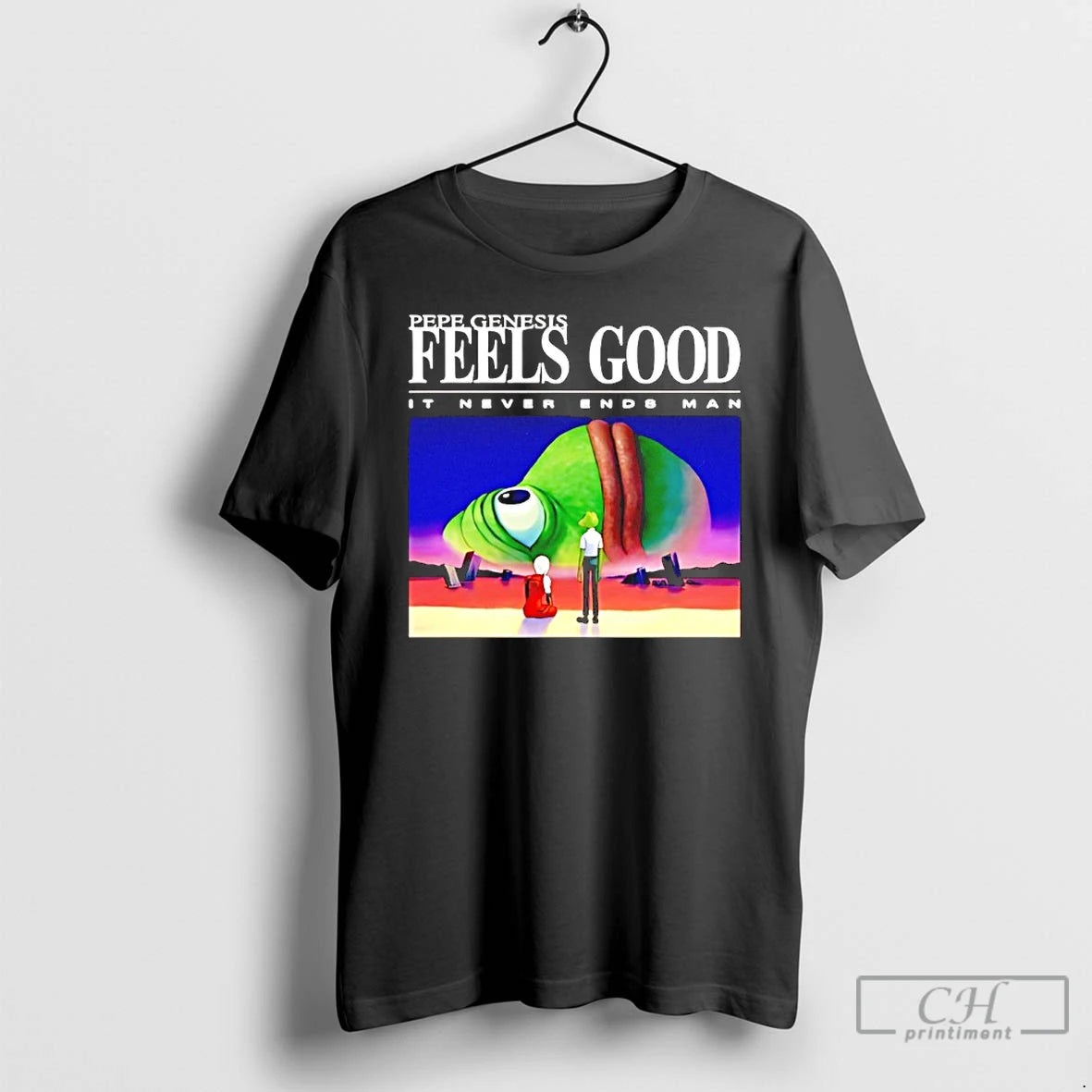 Premium Pepe Genesis Feels Good It Never Ends Man T-Shirts, Hoodie, Sweatshirt | AU18TeeNovaLab.com