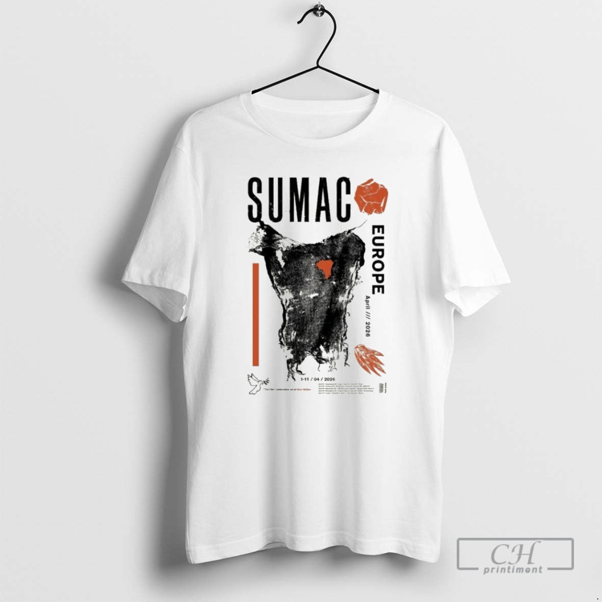 Premium Sumac Europe April Tour 2026 Shirt Sweater Hoodie, Sweatshirt | AU18TeeNovaLab.com