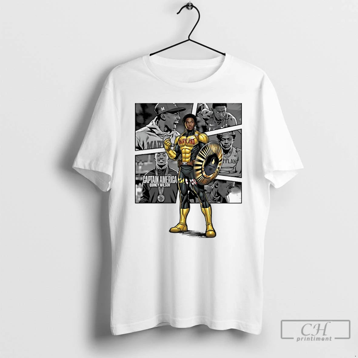 Premium The Avengers Captain America Quincy Wilson Track And Field Maryland T-Shirts, Hoodie, Sweatshirt | AU18TeeNovaLab.com