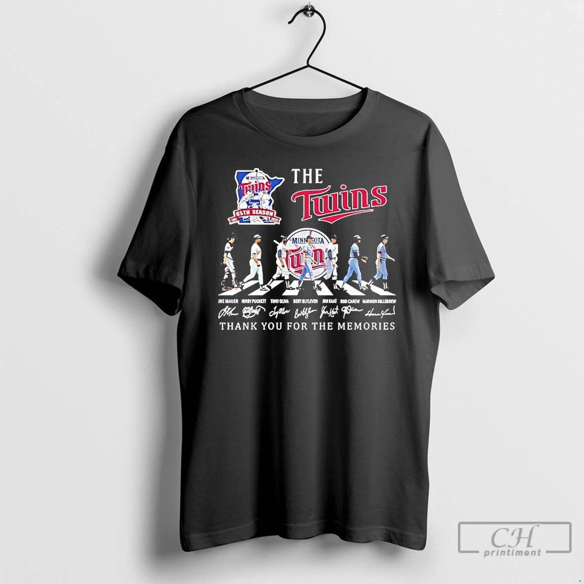 Premium The Minnesota Twins Players Walking Abbey Road 65th Seasons Thank You For The Memories