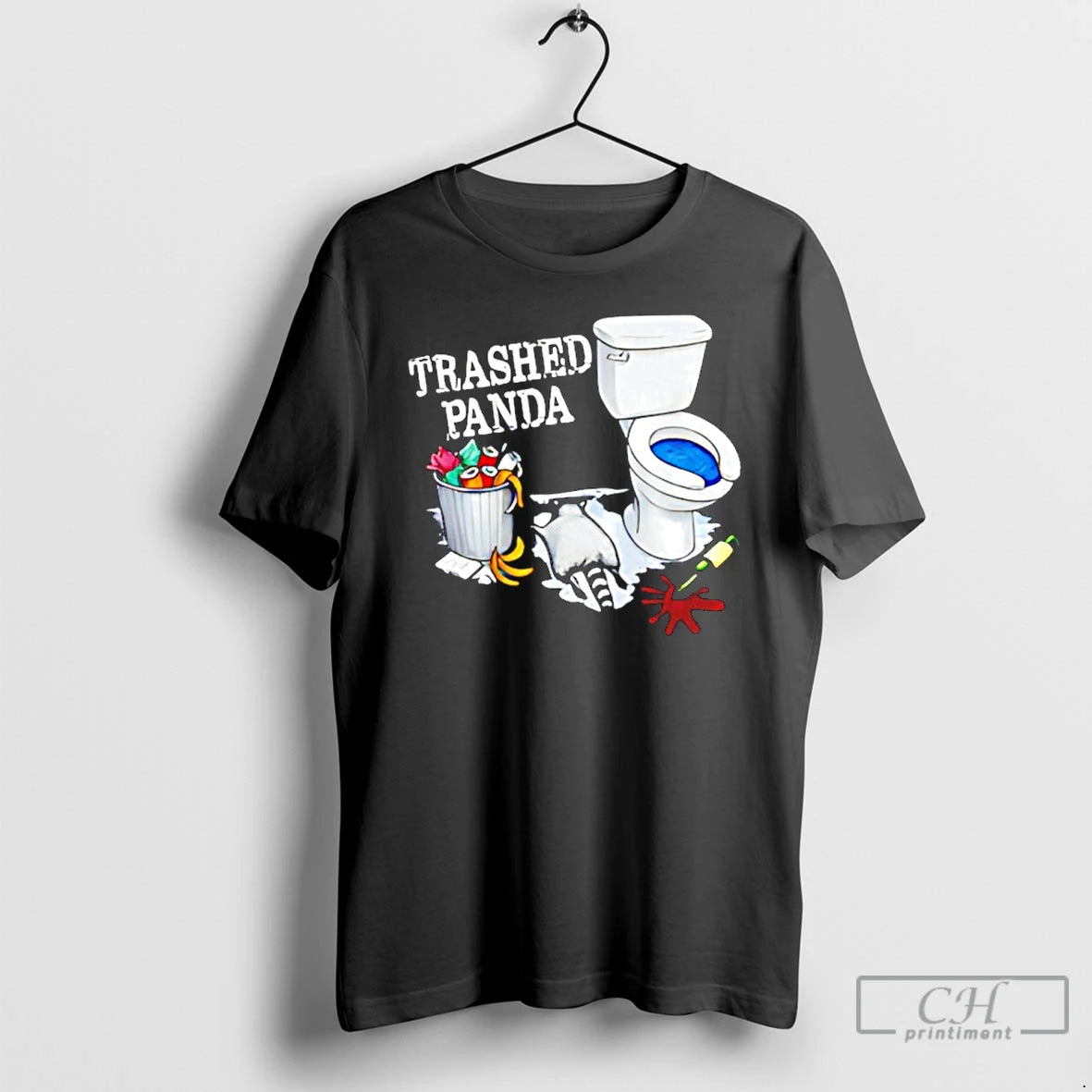 Premium Trashed Panda Funny Drunk Raccoon Party Animal Joke Graphic T-Shirts, Hoodie, Sweatshirt | AU18TeeNovaLab.com