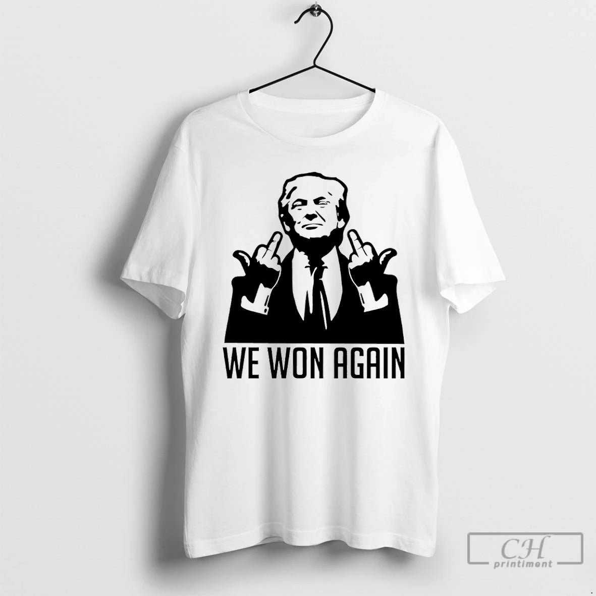 Premium Trump Middle Finger We Won Again T-Shirts, Hoodie, Sweatshirt | AU18TeeNovaLab.com