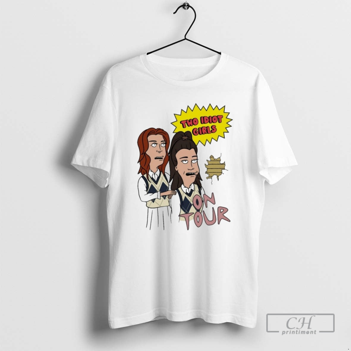 Premium Two Idiot Girls X Beavis And Butthead On Tour Shirt Sweater Hoodie, Sweatshirt | AU18TeeNovaLab.com