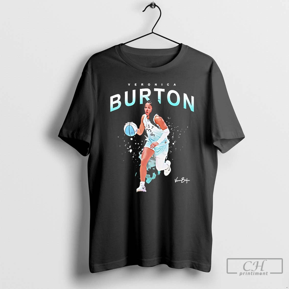 Premium Veronica Burton Unrivaled Basketball Signature Graphic T-Shirts, Hoodie, Sweatshirt | AU18TeeNovaLab.com