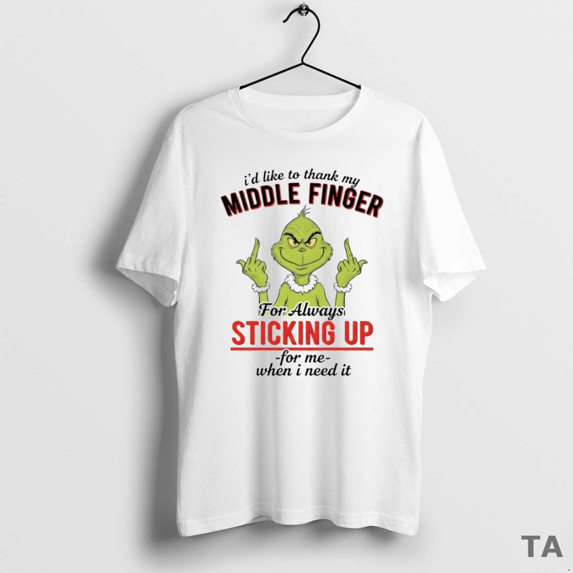 Top Grinch Id Like To Thank My Middle Finger For Always Sticking Up Circle T-Shirts, Hoodie, Sweatshirt | AU18TeeNovaLab.com