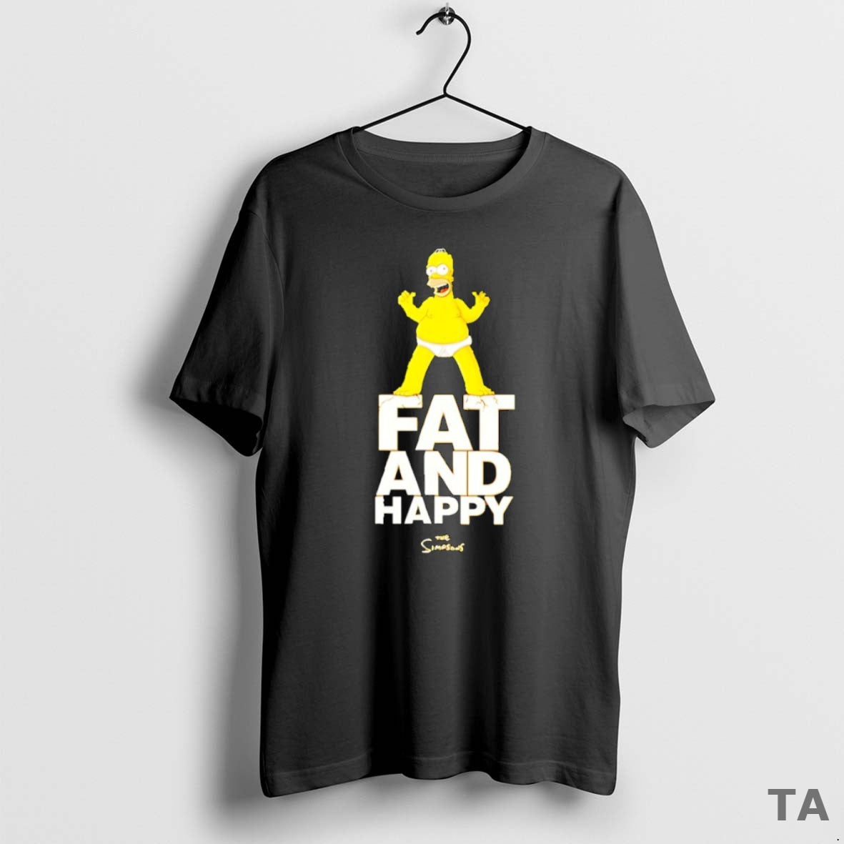 Top Homer Simpson Fat And Happy T Shirt Sweater Hoodie, Sweatshirt | AU18TeeNovaLab.com