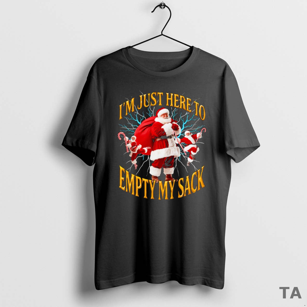 Top Im Just Here To Empty My Sack Santa T Shirt Sweater Hoodie, Sweatshirt | AU18TeeNovaLab.com