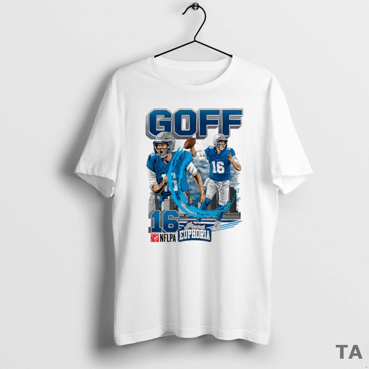 Top Jared Goff 16 Detroit Lions Football Comic Circle T Shirt Sweater Hoodie, Sweatshirt | AU18TeeNovaLab.com