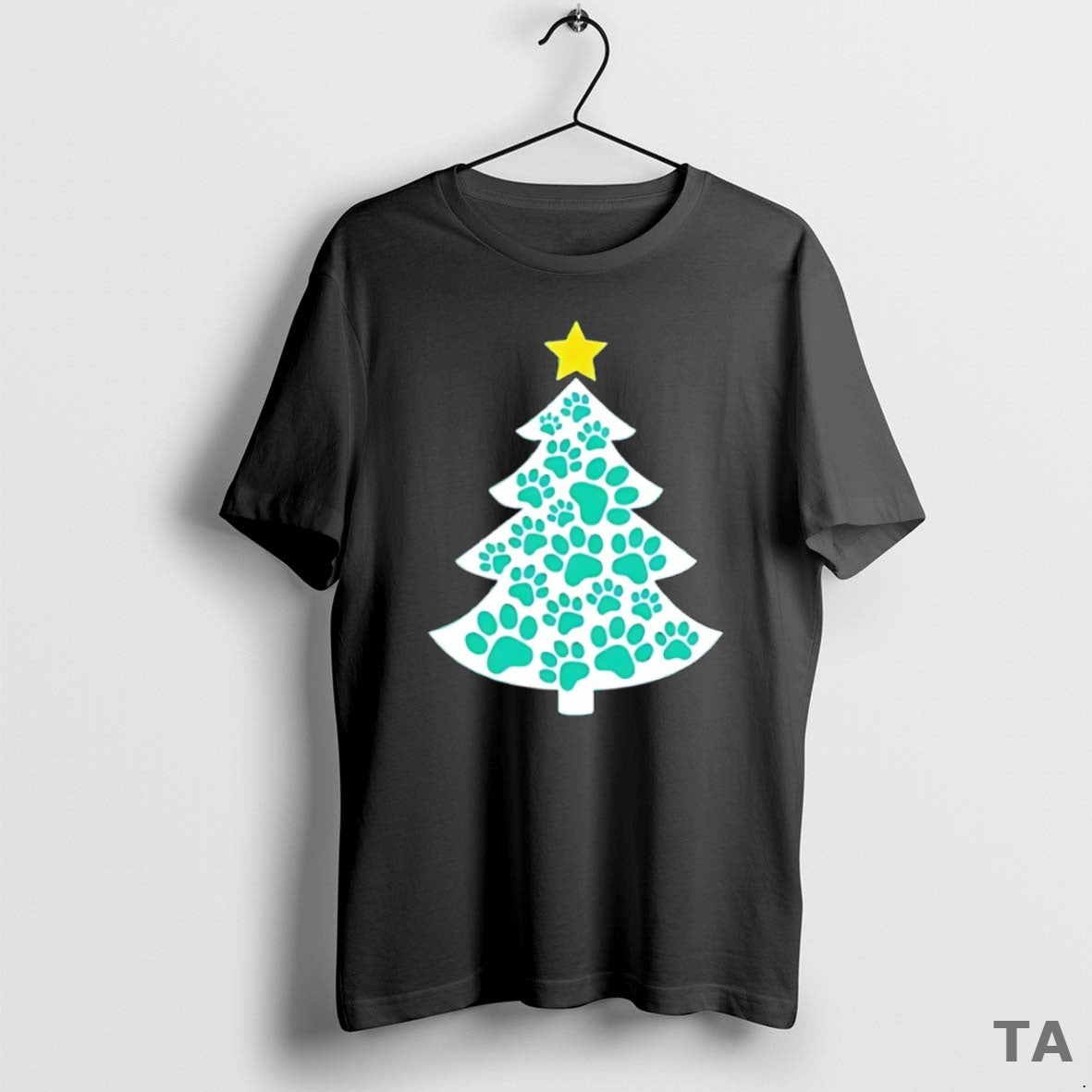Top Merry Christmas Tree Paws T Shirt Sweater Hoodie, Sweatshirt | AU18TeeNovaLab.com