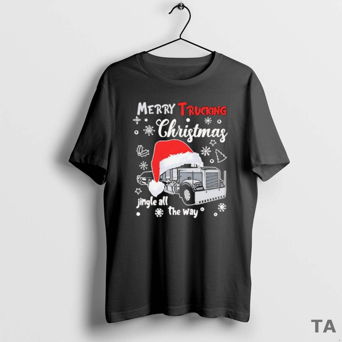 Top Merry Trucking Christmas Jingle All The Way T Shirt Sweater Hoodie, Sweatshirt | AU18TeeNovaLab.com