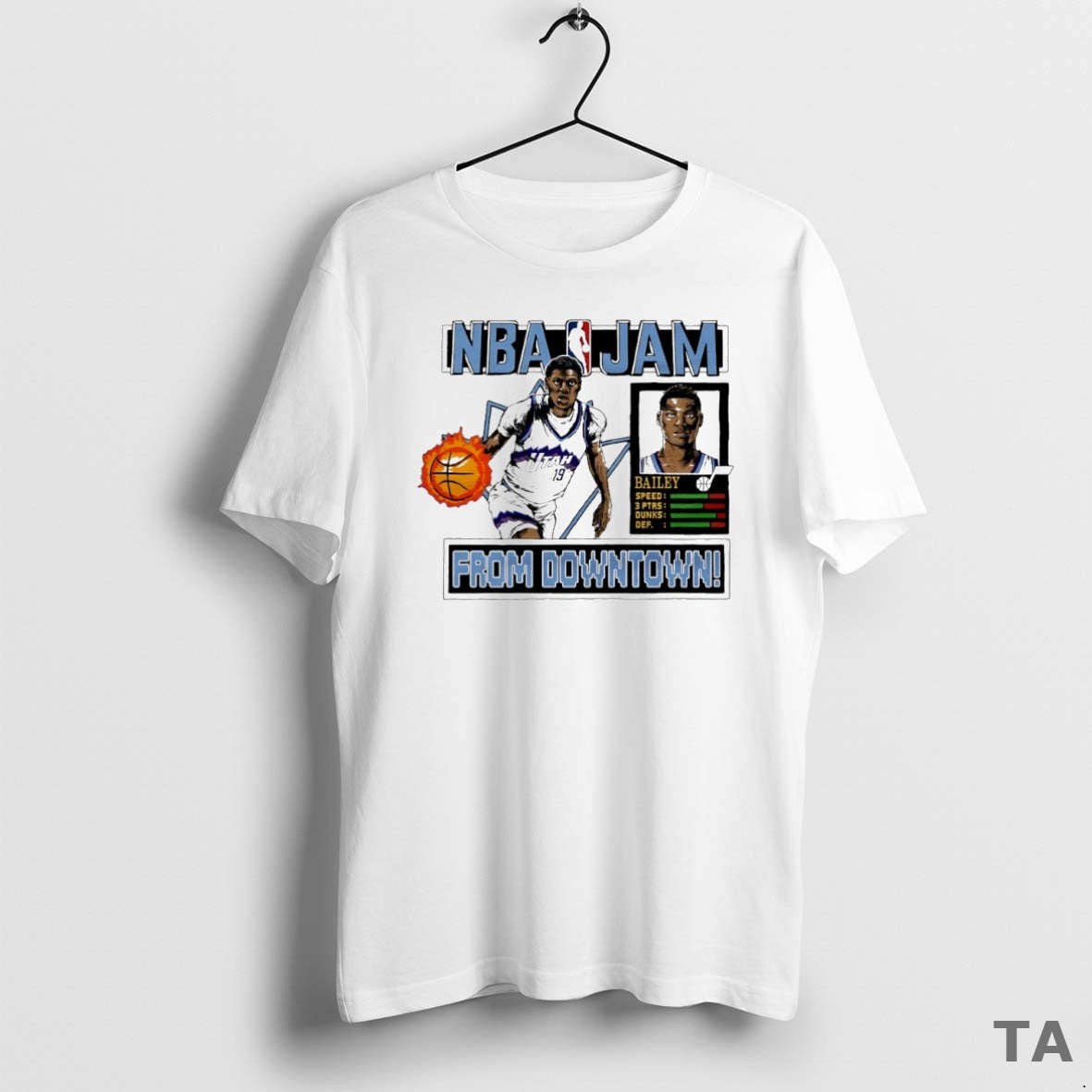 Top Nba Jam Utah Jazz Ace Bailey From Downtown Circle T Shirt Sweater Hoodie, Sweatshirt | AU18TeeNovaLab.com