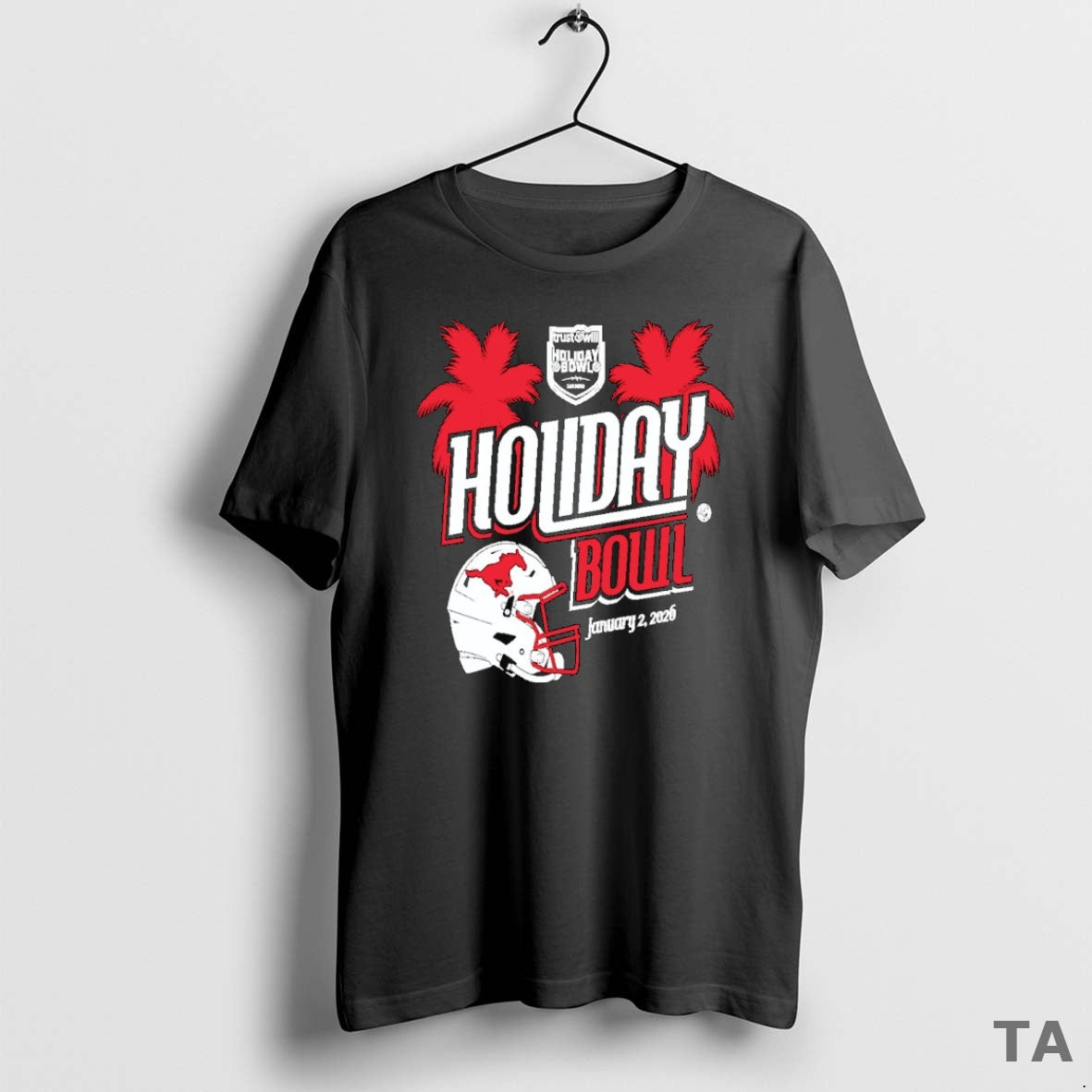 Top Smu Mustangs Trust Will Holiday Bowl 2026 Helmet T Shirt Sweater Hoodie, Sweatshirt | AU18TeeNovaLab.com