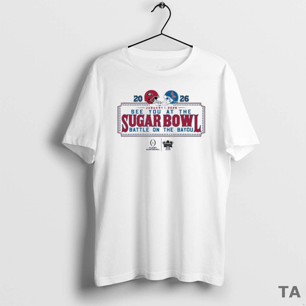 Top See You At The Sugar Bowl Dueling Helmet 2026 Georgia Vs Ole Miss T-Shirts, Hoodie, Sweatshirt | AU18TeeNovaLab.com