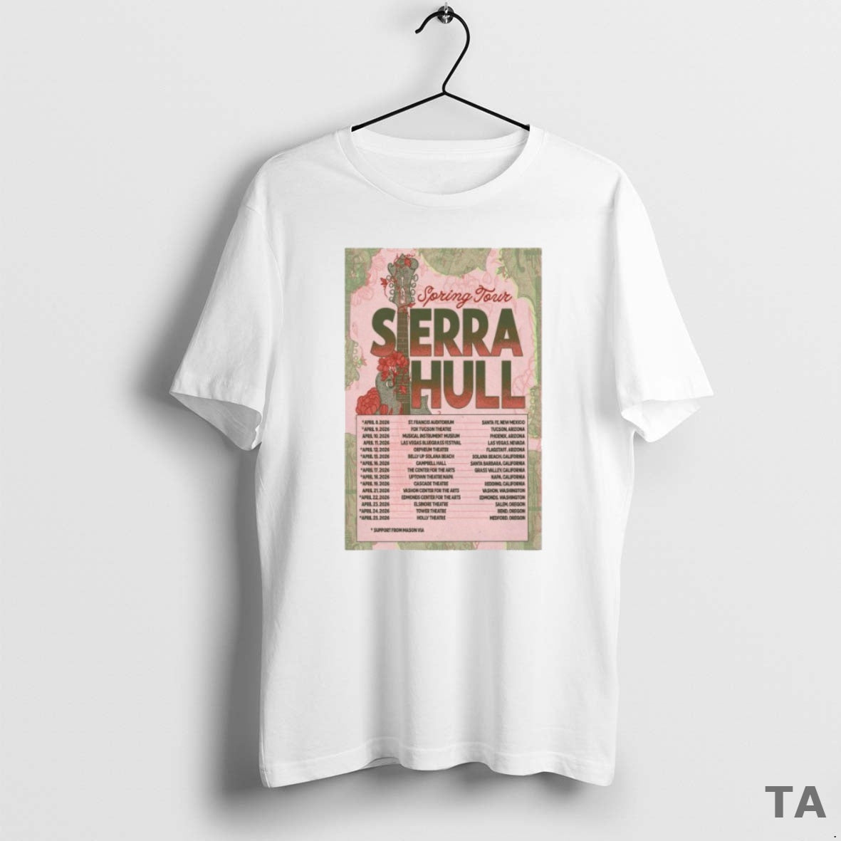 Top Sierra Hull 2026 Spring Tour T Shirt Sweater Hoodie, Sweatshirt | AU18TeeNovaLab.com
