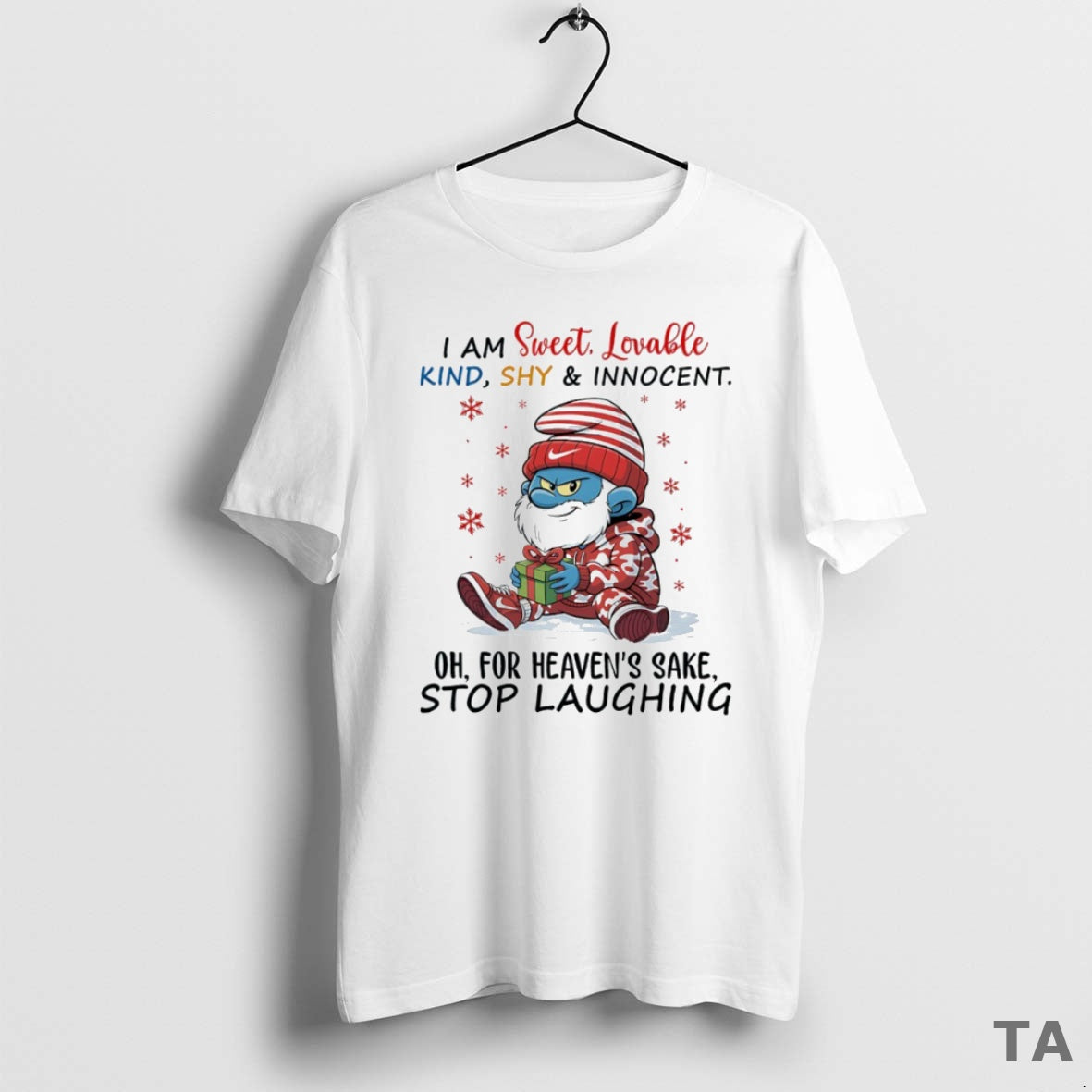 Top Smurf I Am Sweet Lovable Kind Shy And Innocent Oh For Heavens Sake Stop T-Shirts, Hoodie, Sweatshirt | AU18TeeNovaLab.com