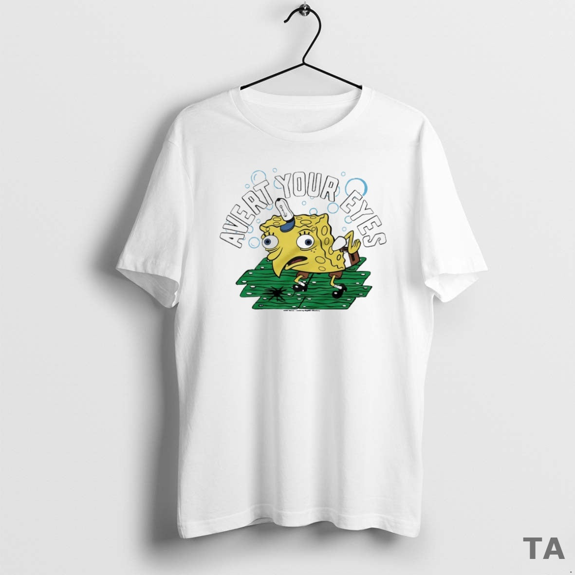 Top Sponge Squarepants Avert Your Eyes Circle T Shirt Sweater Hoodie, Sweatshirt | AU18TeeNovaLab.com