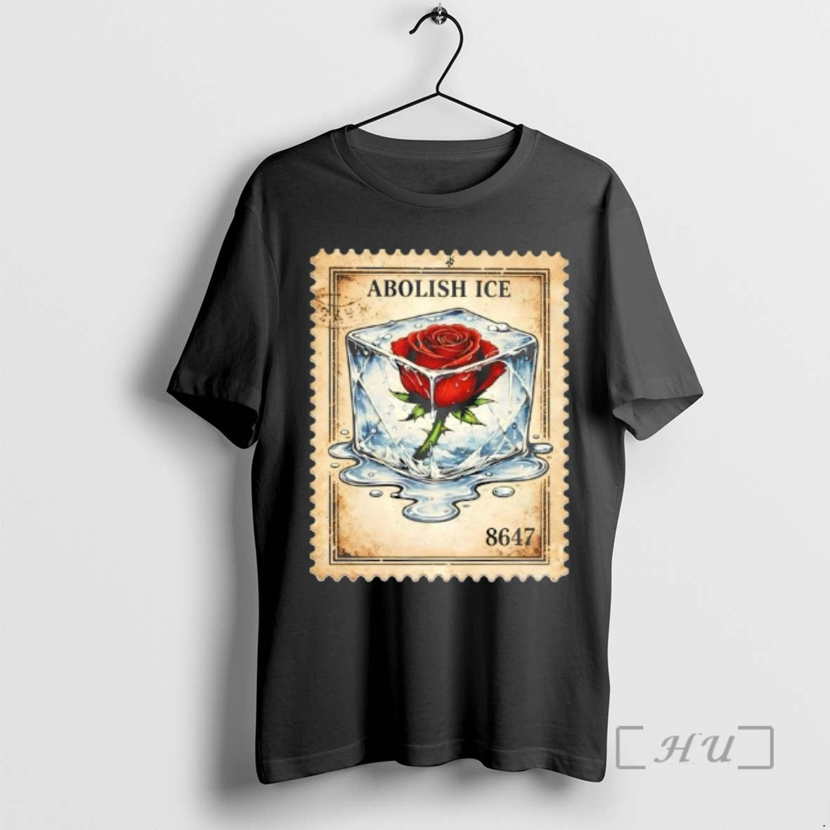 Trending 8647 Abolish Ice Rose Flower T-Shirts, Hoodie, Sweatshirt | AU18TeeNovaLab.com