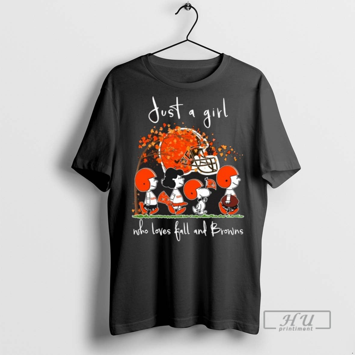 Trending Officials 2025 Peanuts Characters Just A Girl Who Loves Fall And Cleveland Browns