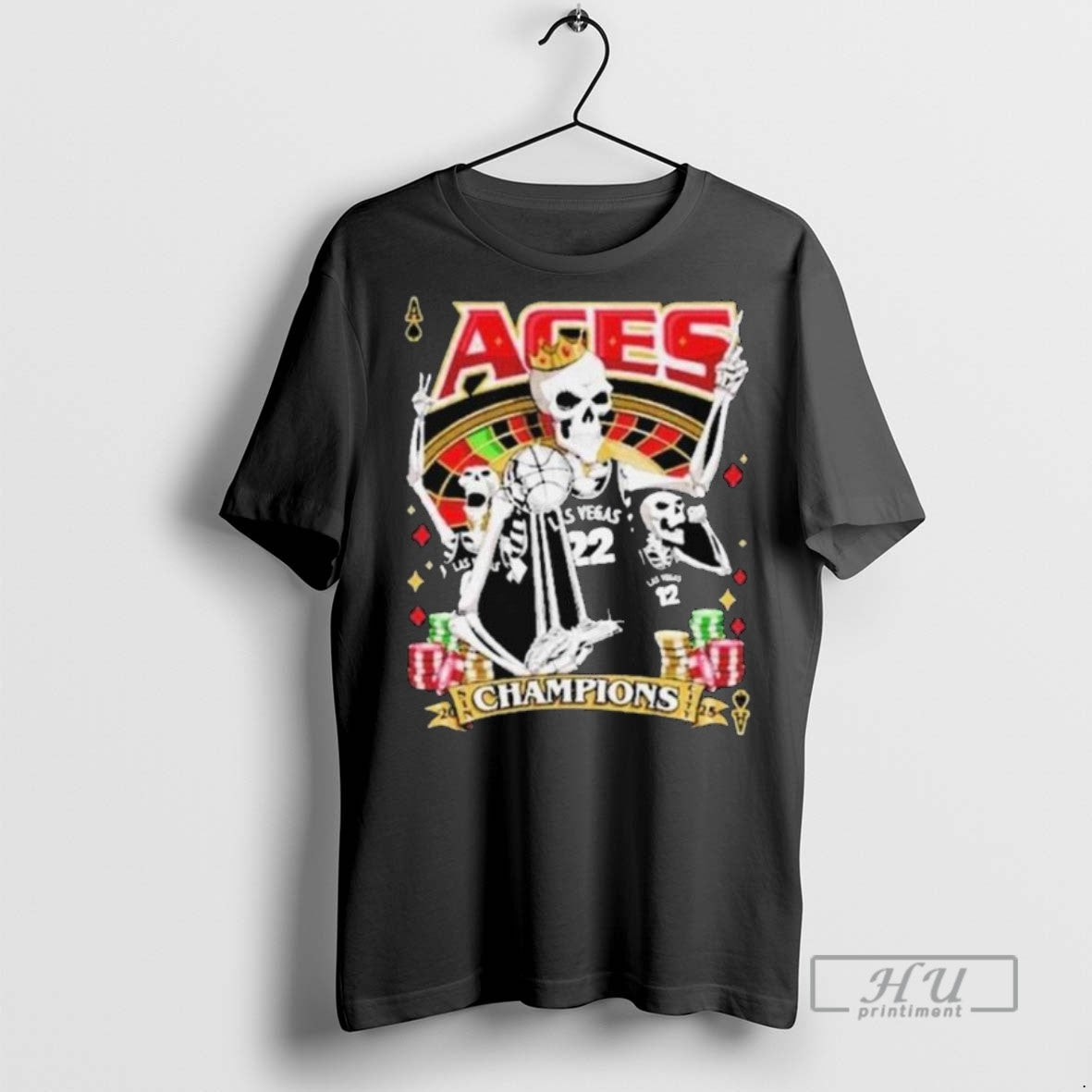 Trending Officials Las Vegas Aces Skeleton Wnba Champions 2025 Rep The Champs Long Sleve