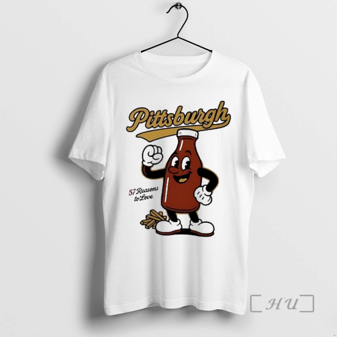 Trending Pittsburgh 57 Ketchup Bottle Mascot Funny T-Shirts, Hoodie, Sweatshirt | AU18TeeNovaLab.com