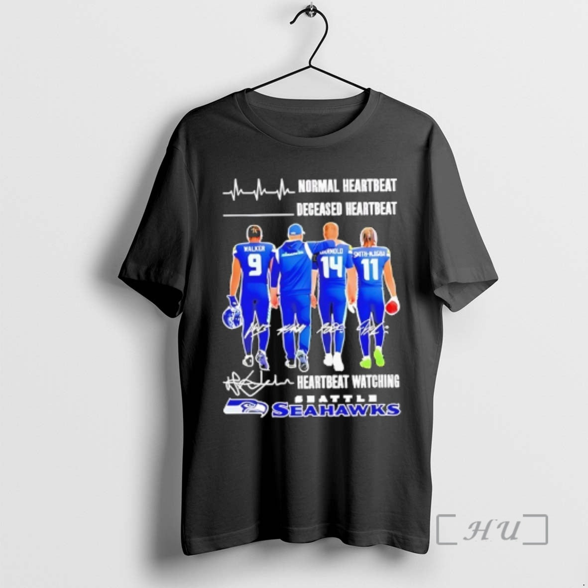 Trending Seahawks Normal Heartbeat Deceased Heartbeat Signatures T-Shirts, Hoodie, Sweatshirt | AU18TeeNovaLab.com