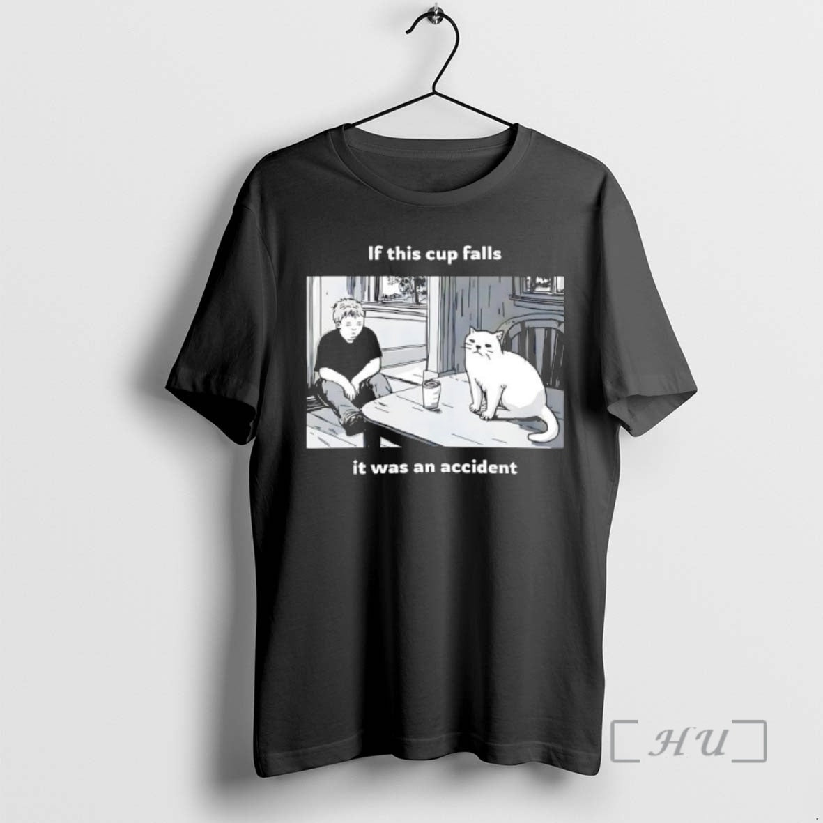 Trending Simons Cat If This Cup Falls It Was An Accident Premium T Shirts Sweater Hoodie, Sweatshirt | AU18TeeNovaLab.com
