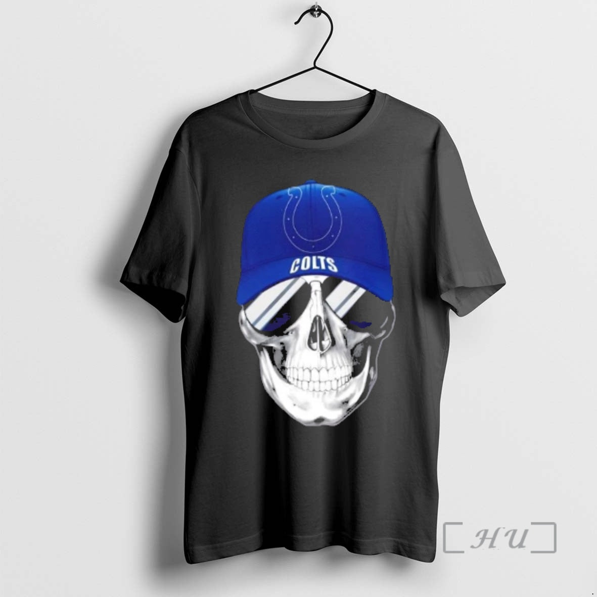 Trending Skull Wearing A Cap And Smile Indianapolis Colts Fans T-Shirts, Hoodie, Sweatshirt | AU18TeeNovaLab.com