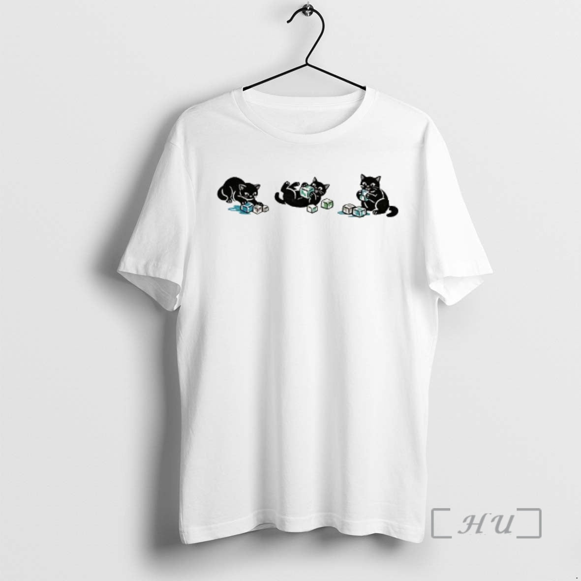Trending The Cat Is Playing With Ice Anti Ice Caricature T-Shirts, Hoodie, Sweatshirt | AU18TeeNovaLab.com
