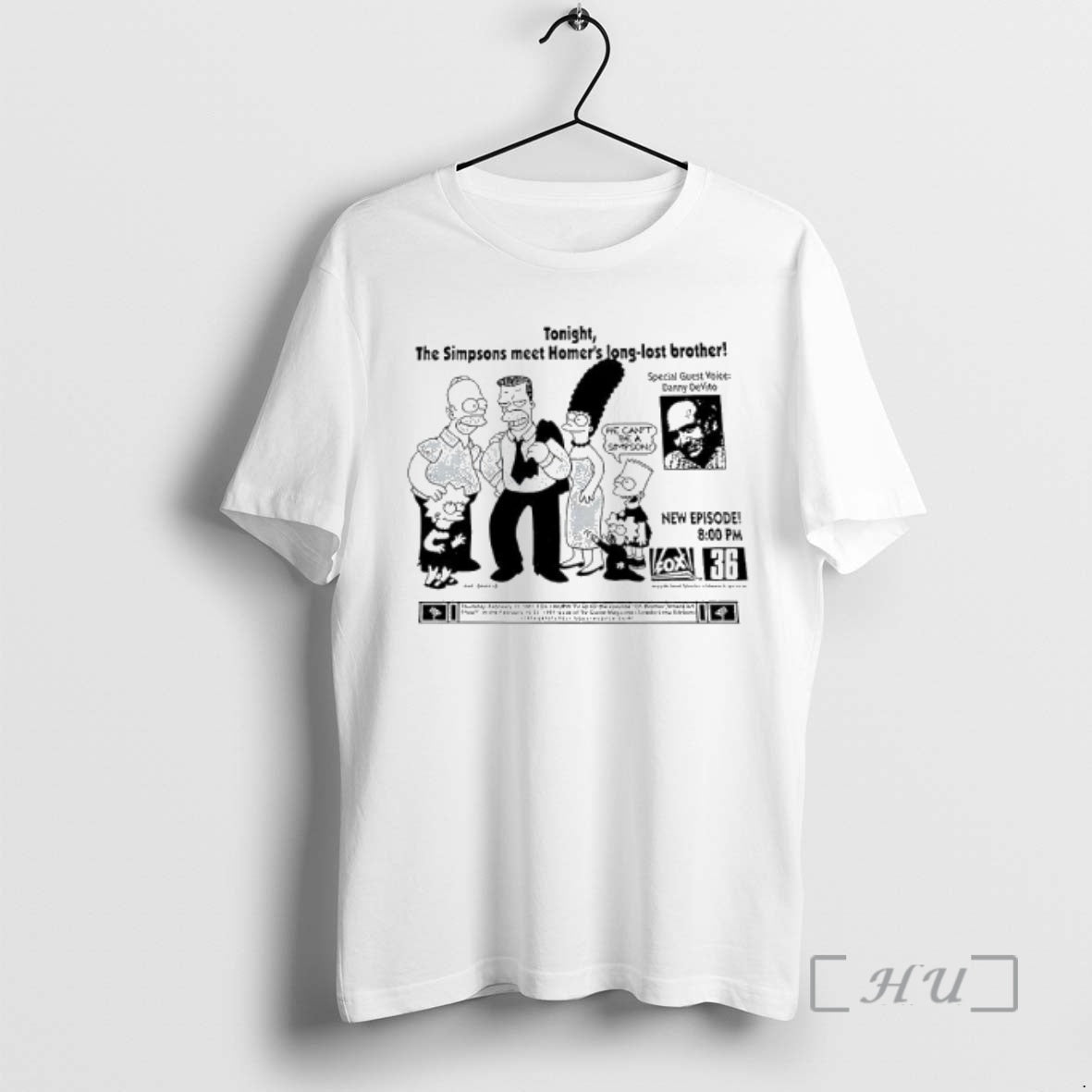 Trending Tonight The Simpsons Meet Homers Long Lost Brother Graphic T-Shirts, Hoodie, Sweatshirt | AU18TeeNovaLab.com