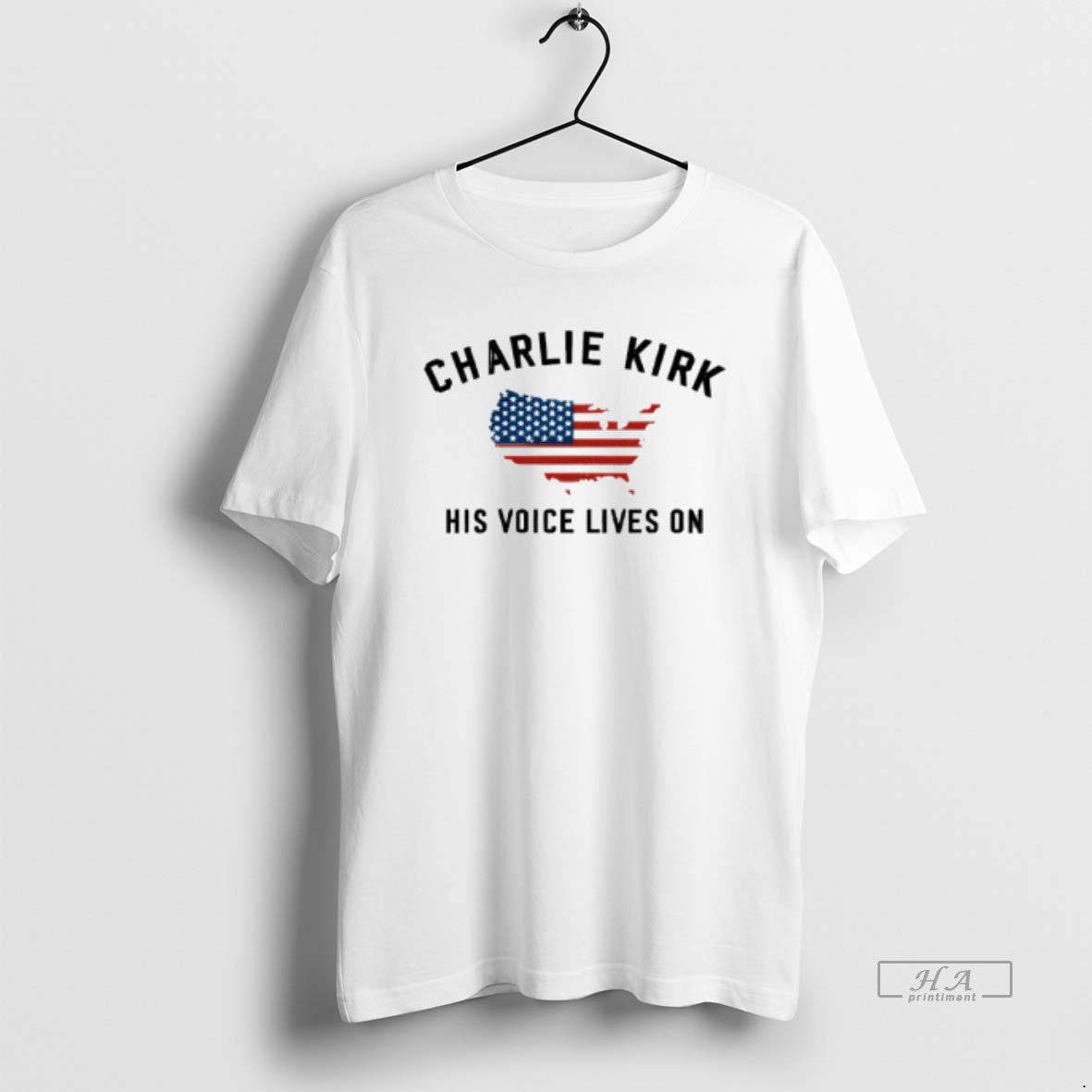 Trendy Charlie Kirk His Voice Lives On Printed Casual T-Shirts, Hoodie, Sweatshirt | AU18TeeNovaLab.com
