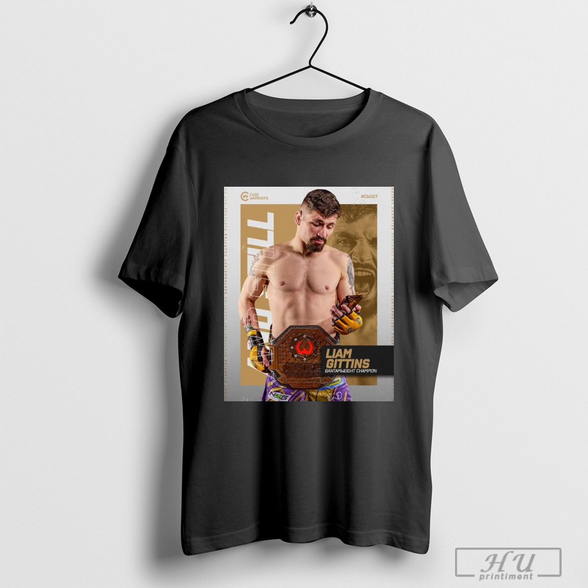 Trendy Liam Nightmare Gittins And Still Bantamweight Champion Fighting Championship Cage Warriors Poster