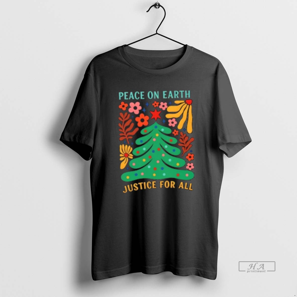 Trendy Peace On Earth Justice For All Tree
