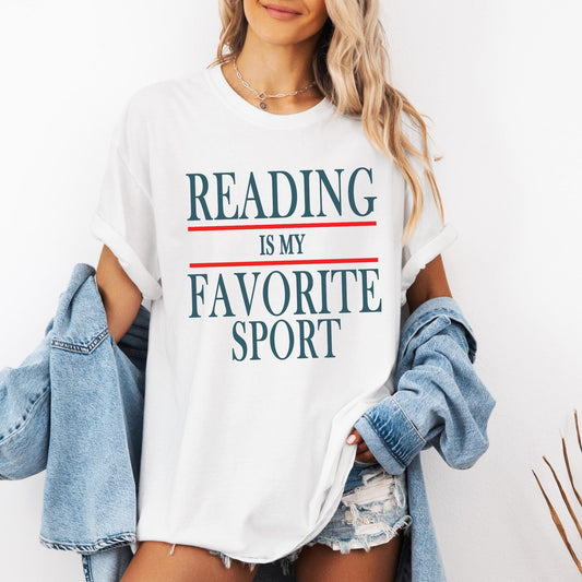 Comfort Colors Vintage Reading Favorite Sport Tee Bookish Tee Book Reader Teacher Bookworm Tee Librarian Tee Booklover (2)
