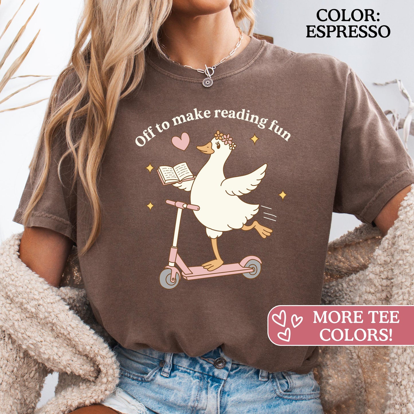 Comfort Colors Reading Teacher Literacy Squad Book Lover School Librarian Tee (3)