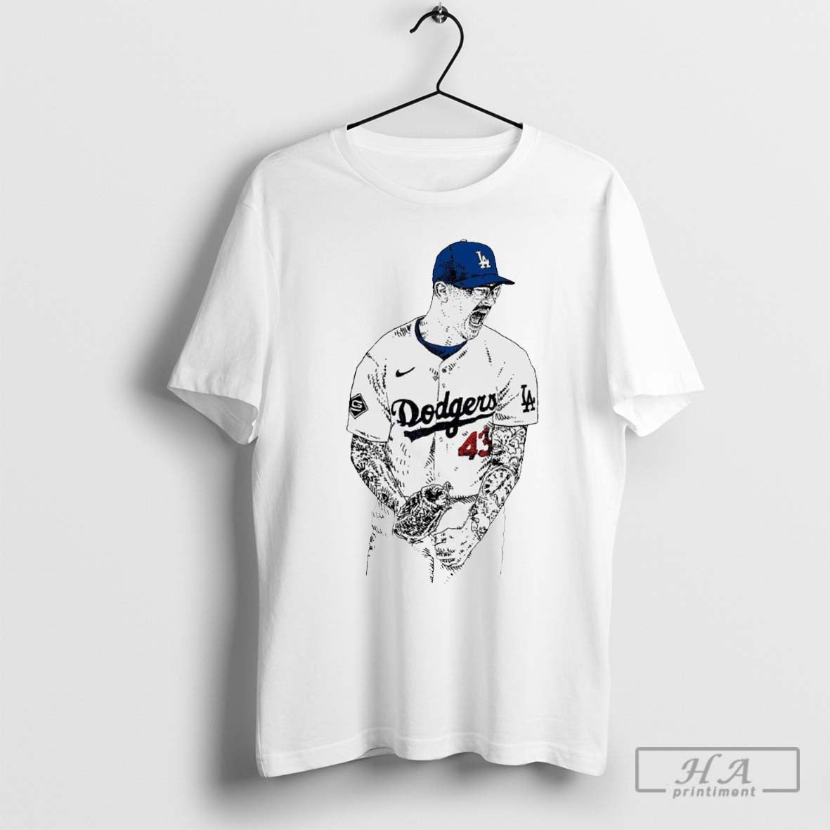 Anthony Bandana 2024 Los Angeles Dodger Mlb Hand Drawing