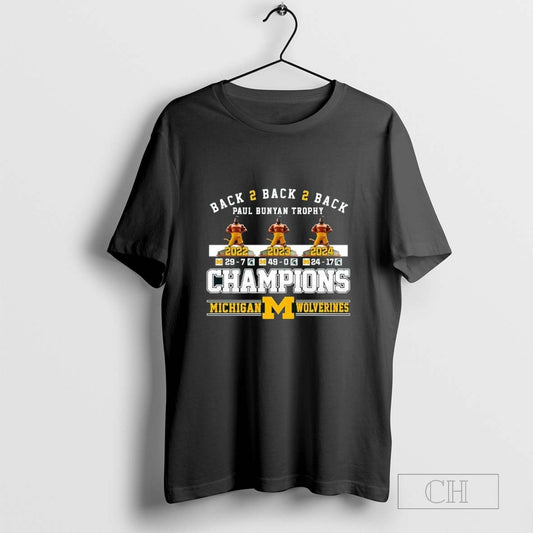 Back 2 Back 2 Back Paul Bunyan Trophy Champions Michigan Wolverines