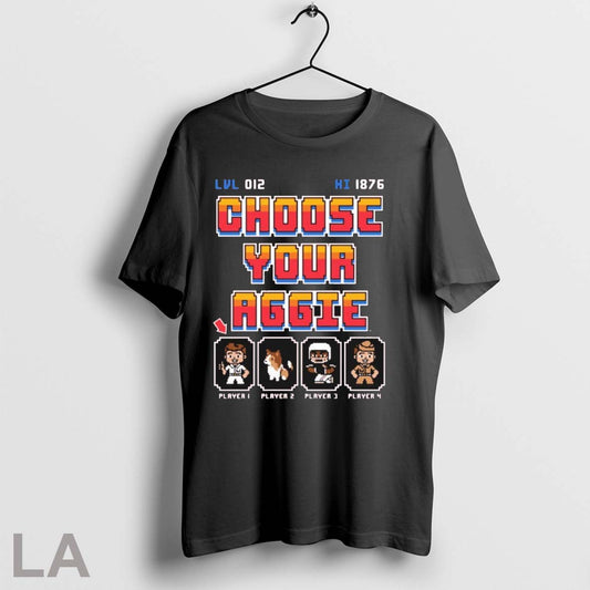 Choose Your Aggie Player 8 Bit T Shirts