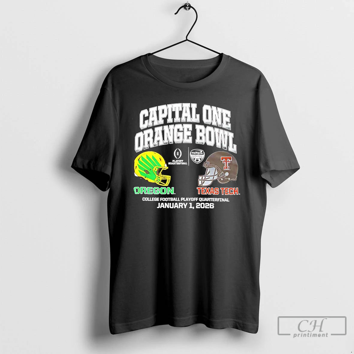 Classic 2026 Oregon Vs Texas Tech Capital One Orange Bowl Helmet T-Shirts, Hoodie, Sweatshirt | AU18TeeNovaLab.com
