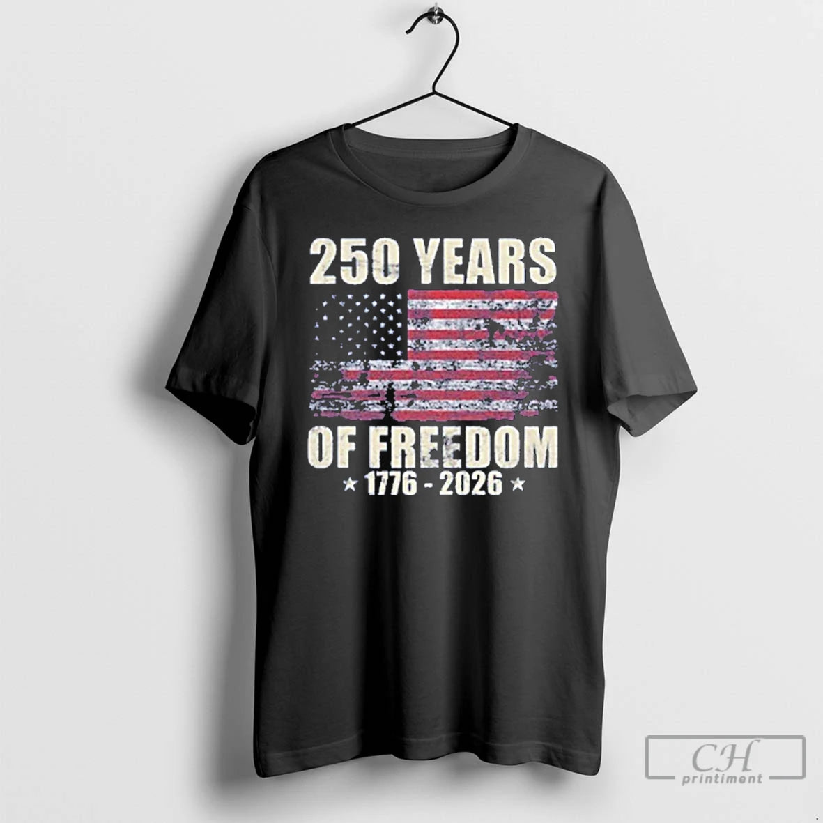Classic 250 Years Of Freedom Usa Flag T Shirts