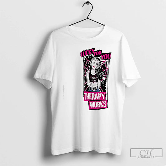Classic Aj Lee Therapy Works Lucky For You Graphic T-Shirts, Hoodie, Sweatshirt | AU18TeeNovaLab.com