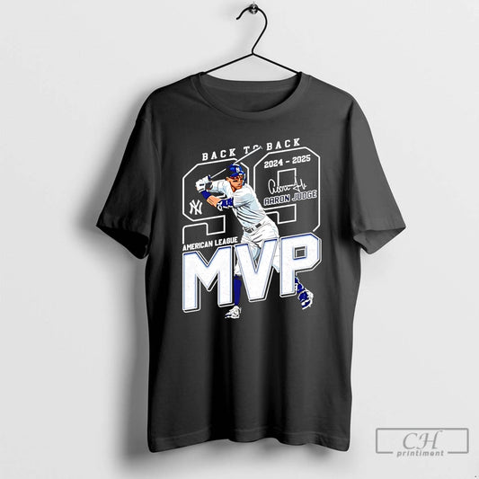 Classic Aaron Judge Back To Back 2024 25 American League Mvp T-Shirts, Hoodie, Sweatshirt | AU18TeeNovaLab.com