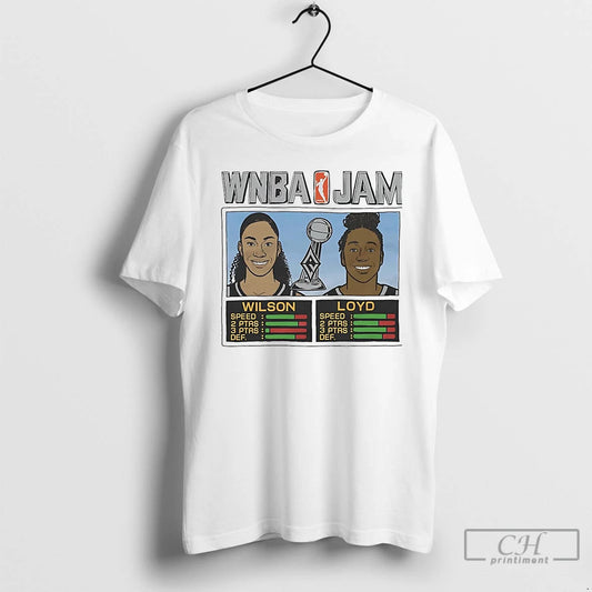 Classic Aja Wilson And Jewell Loyd Legend Wnba Jam Aces T Shirts