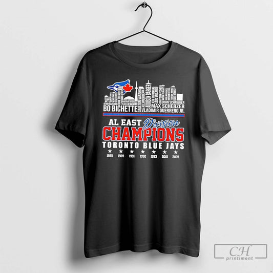 Classic Al East Division Champions Toronto Blue Jays All Names City Skyline T Shirts