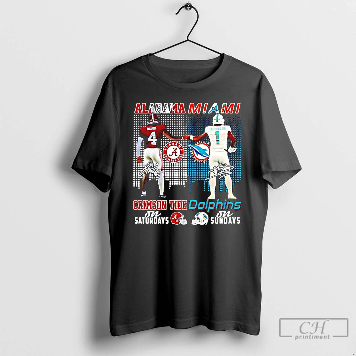 Classic Alabama Miami Players First Bump Signature T-Shirts, Hoodie, Sweatshirt | AU18TeeNovaLab.com