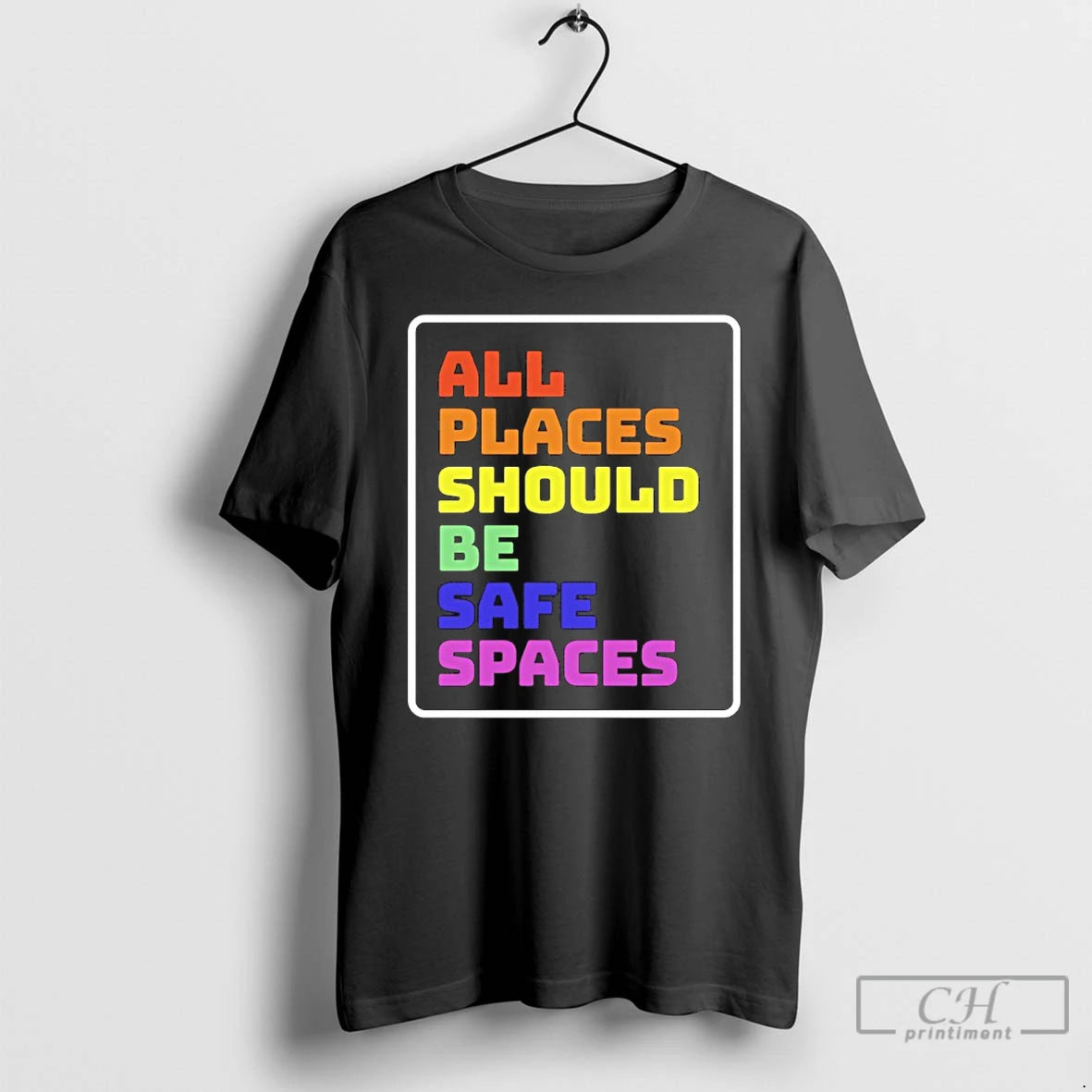 Classic All Places Should Be Safe Spaces Pride T-Shirts, Hoodie, Sweatshirt | AU18TeeNovaLab.com